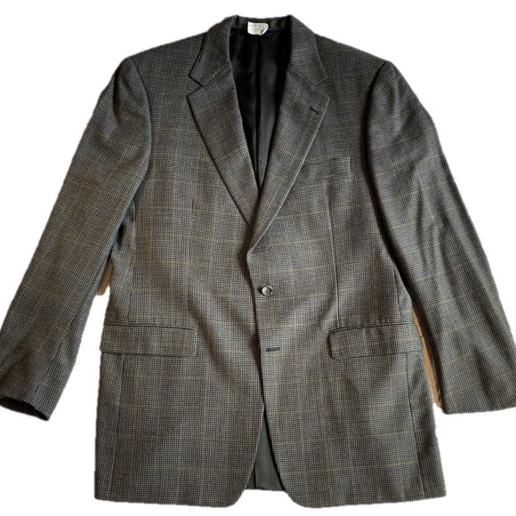 Burberry Mens suit Jacket Windowpane 42L Wool